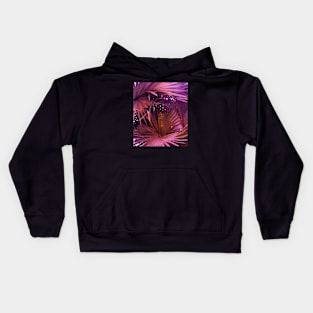 Palm tree - Warm pink - nature photography Kids Hoodie